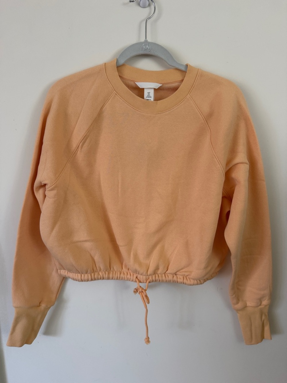H&M Melon Crewneck Cropped Sweatshirt